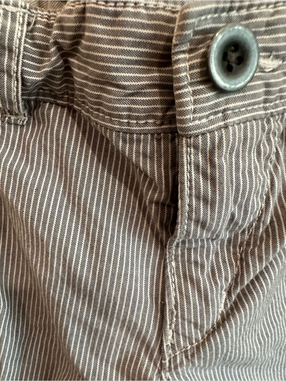 GAP Baby Striped Toddler Shorts in Taupe and White